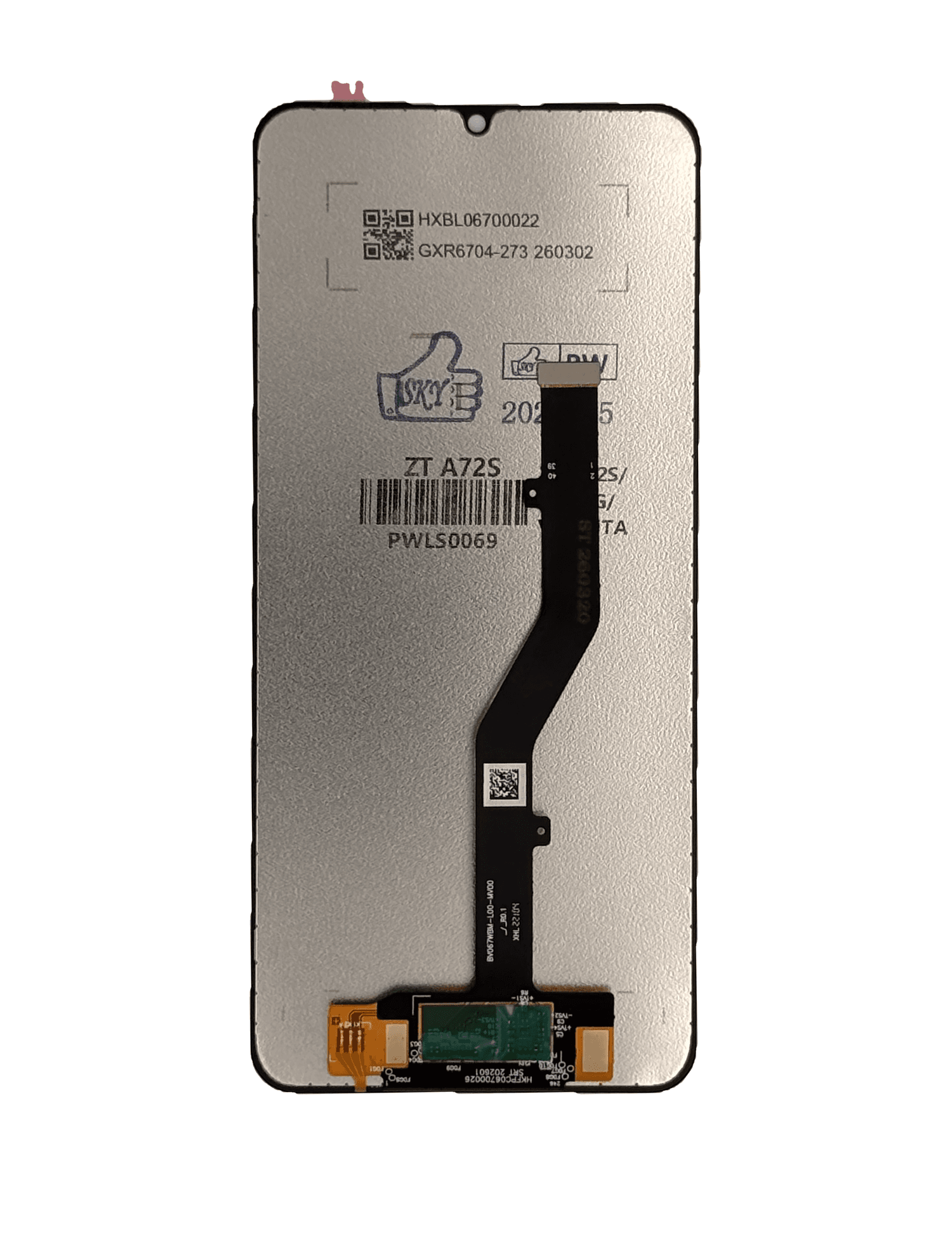ZTE A72S Display Assembly back
